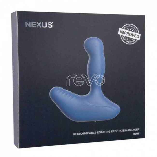 Вибромассажер простаты с вращением Nexus Revo Blue (6 реж. вибр, 2 реж. вращ.)