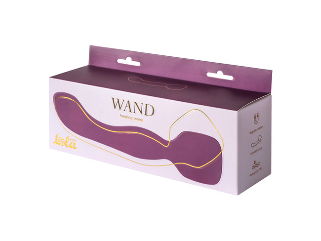 Нагревающийся двусторонний вибромассажер Heating Wand Purple