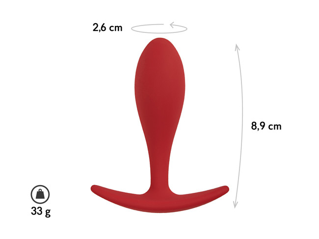 Анальная пробка Lito, цвет бордовый (CORE) Размер M