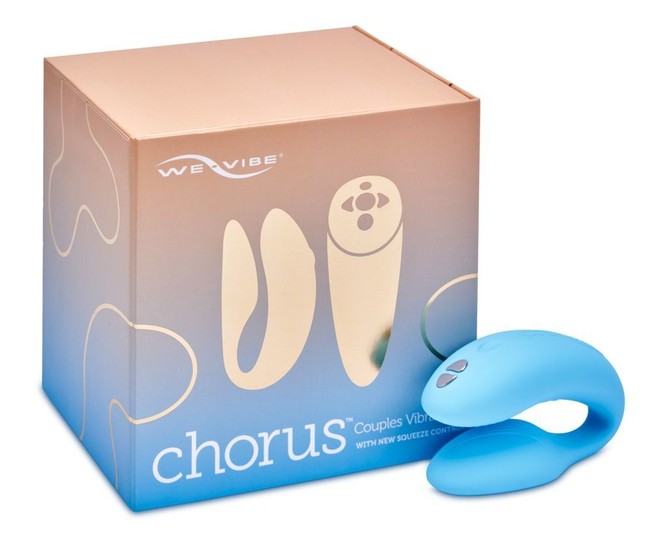 Голубой вибратор для пар на ДУ  We-Vibe Chorus  (синхронизируется со смартфоном)