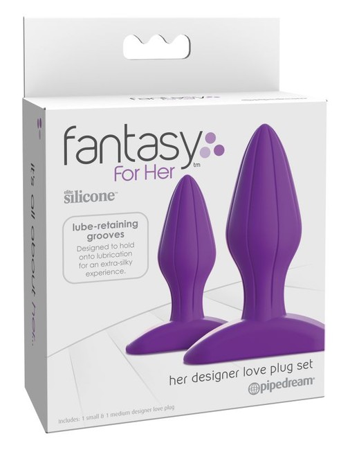 Набор анальных пробок с рельефом Fantasy For Her Her Designer Love Plug Set