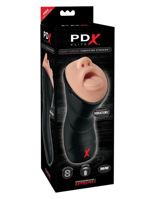 Мастурбатор-ротик с вибрацией глубокая глотка PDX ELITE Deep Throat Vibrating Stroker