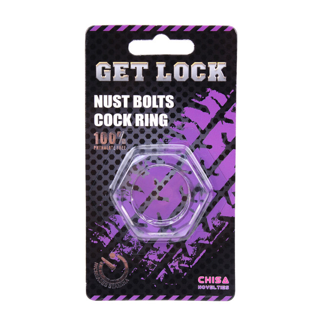 Эрекционное кольцо Nust Bolts Cock Ring, прозрачный