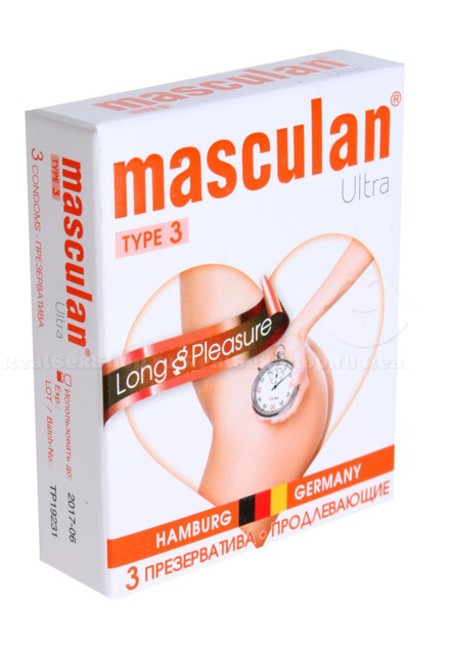 Презервативы Masculan ULTRA тип 3 ПРОДЛЕВАЮЩИЙ ЭФФЕКТ (3 шт.)