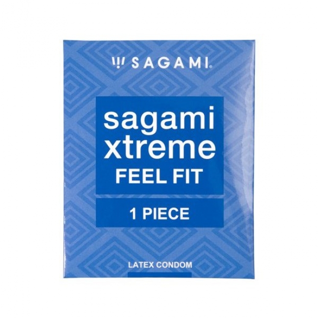 Презервативы Sagami, extreme, feel fit, гладкие, 19 см, 5,1 см, 1 шт.