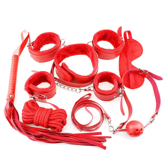 Секс-набор для бондажа Onjoy BDSM Starter Kit красный (8 предметов)