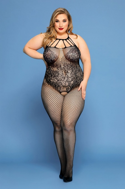 Костюм-сетка Candy Girl Hera, нейлон, черный, 2XL