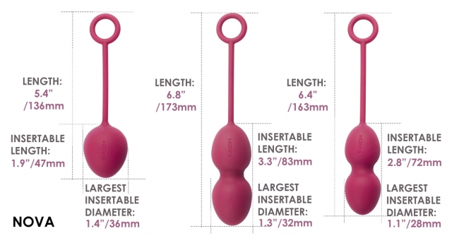 Nova Ball Сливовый Вагинальные шарики со смещенным центром тяжести / Без коробки /