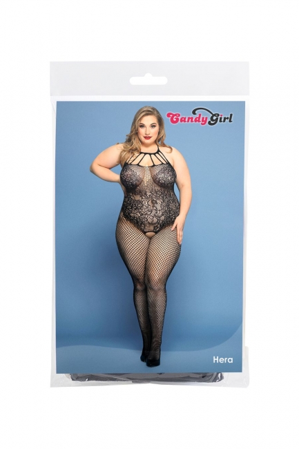 Костюм-сетка Candy Girl Hera, нейлон, черный, 2XL
