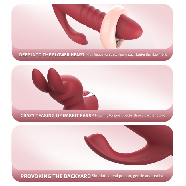 Анально-вагинально-клиторальный вибратор Rosyland