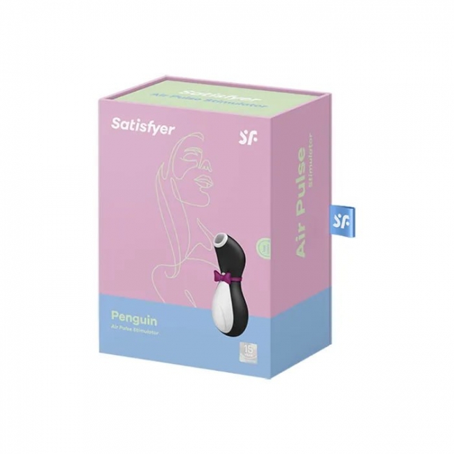 Вакуум-волновой бесконтактный стимулятор клитора Satisfyer PRO Penguin NEXT GENERATION (11 режимов , черный с белым )