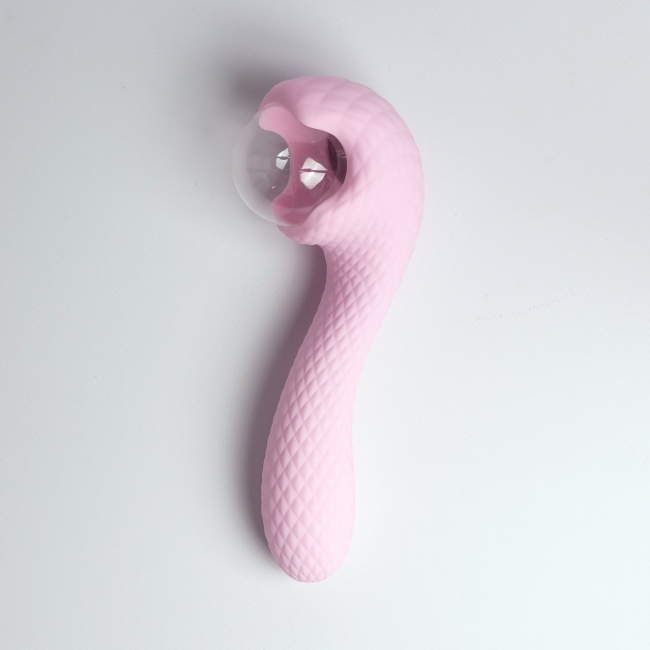 Вибромассажёр с деликатными токами, розовый