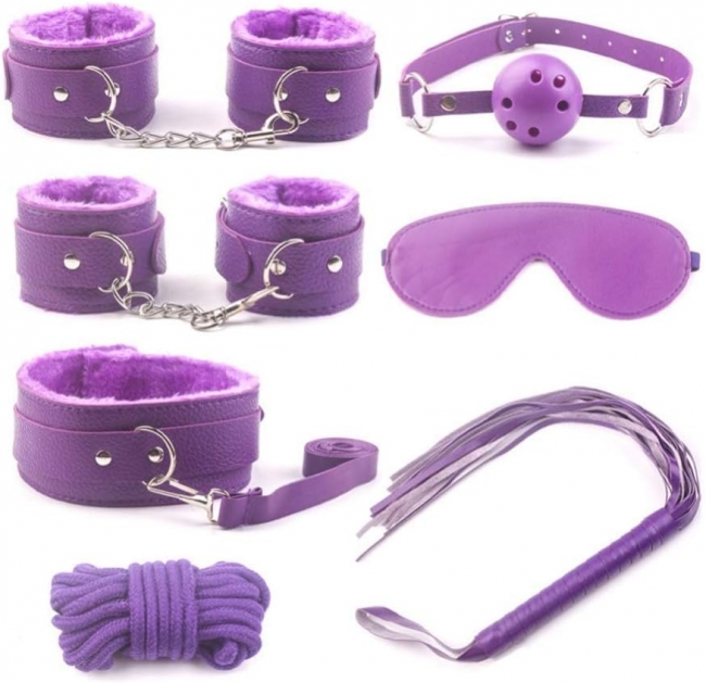 Секс-набор для бондажа Onjoy BDSM Starter Kit фиолетовый (8 предметов)