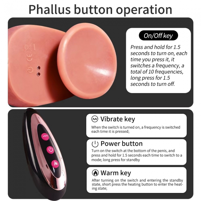 Фаллоимитатор С вибрацией и поступательным движением на пульте ДУ