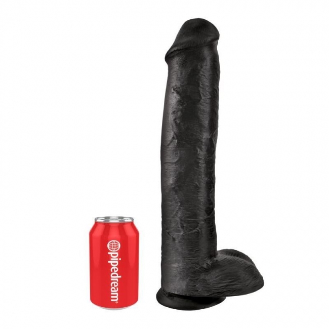 Фаллоимитатор-гигант черный King Cock 15 Cock with Balls