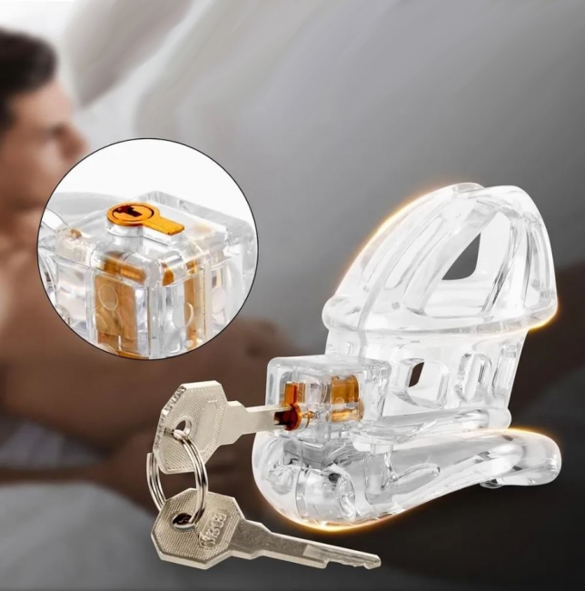 Мужской пояс верности прозрачный