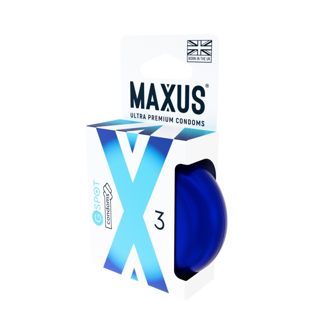 Презервативы MAXUS G SPOT № 3 X-EDITION (гладкие, двойная спираль) в кейсе