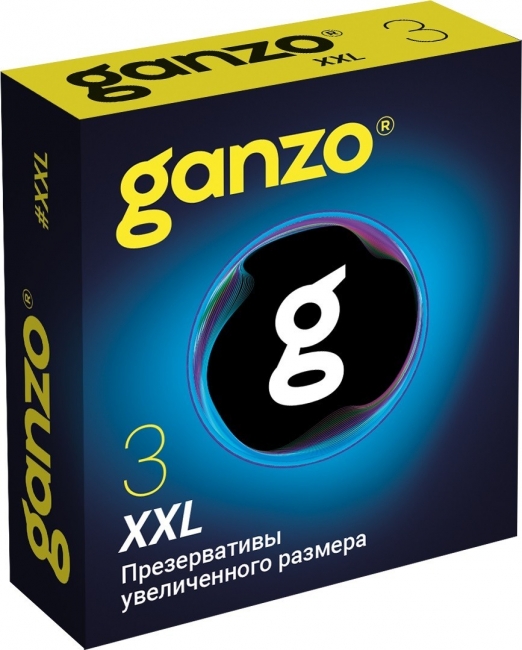 Презервативы увеличенного размера GANZO XXL, 3 шт.