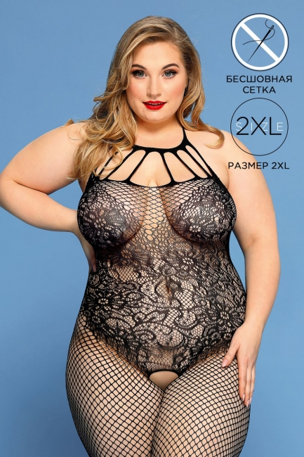 Костюм-сетка Candy Girl Hera, нейлон, черный, 2XL