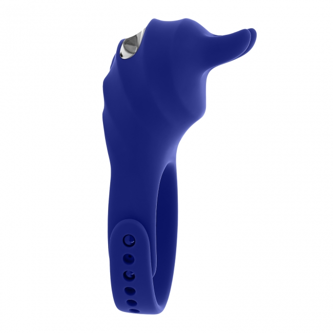 Эрекционное вибро-кольцо с клиторальной подушечкой и пультом ДУ Adjustable Fun Ring/ Без коробки /