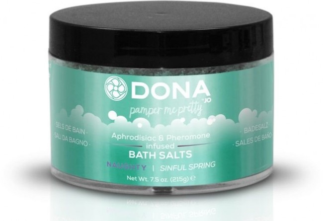 Ароматизированная соль для ванны меняющая цвет воды DONA Bath Salt Sinful Spring 215 г