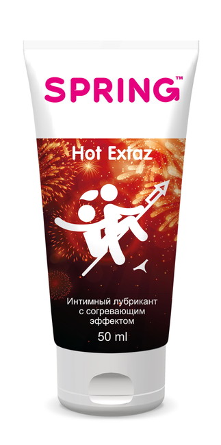 Интимный лубрикант на водной основе Spring Hot Extaz с согревающим эффектом 50 мл