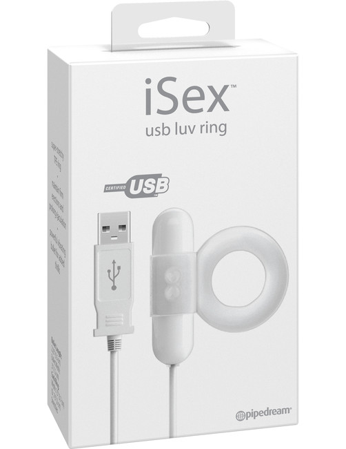 Эрекционное кольцо с клиторальным массажером с сетевым Usb адаптером  Luv Ring