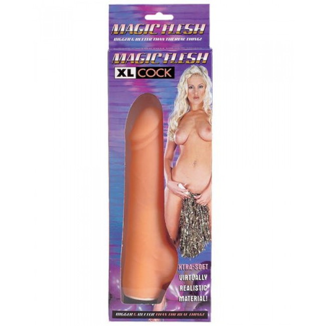 Вибратор гибкий Magic Flesh XL Cock ( 21 см , телесный )