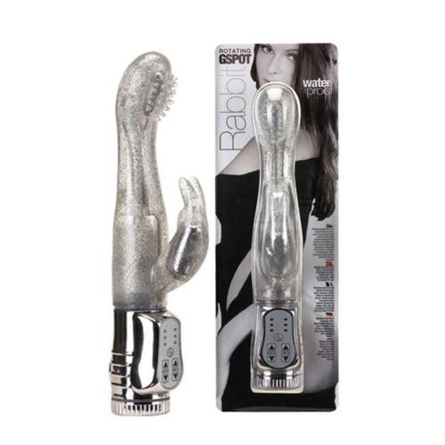 Вибратор многофункциональный Rotating G-Spot Rabbit (24,5 см,прозрачный)