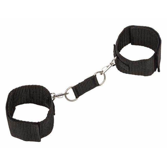 Прочные фиксаторы с карабинами Wrist Cuffs (черный с серебряным)