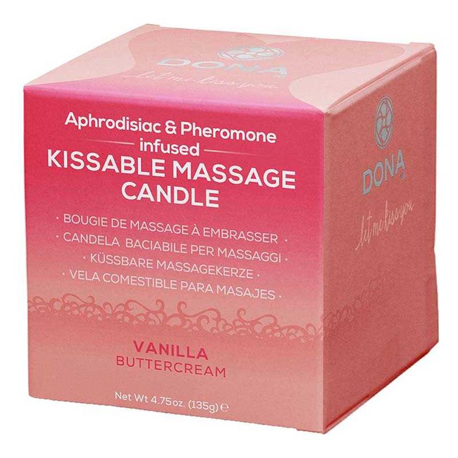 Массажная свеча для оральных ласк Dona Kissable Massage Candle Vanila Buttercream  135 г