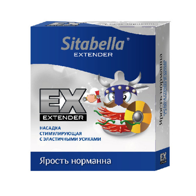 Насадка-презерватив с усиками для дополнительной стимуляции Sitabella Extender Ярость Нормана 1 шт.