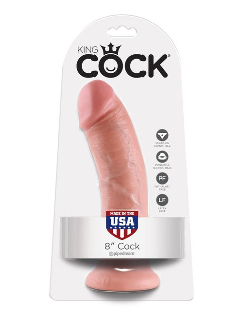 Фаллоимитатор на присоске телесный King Cock 8