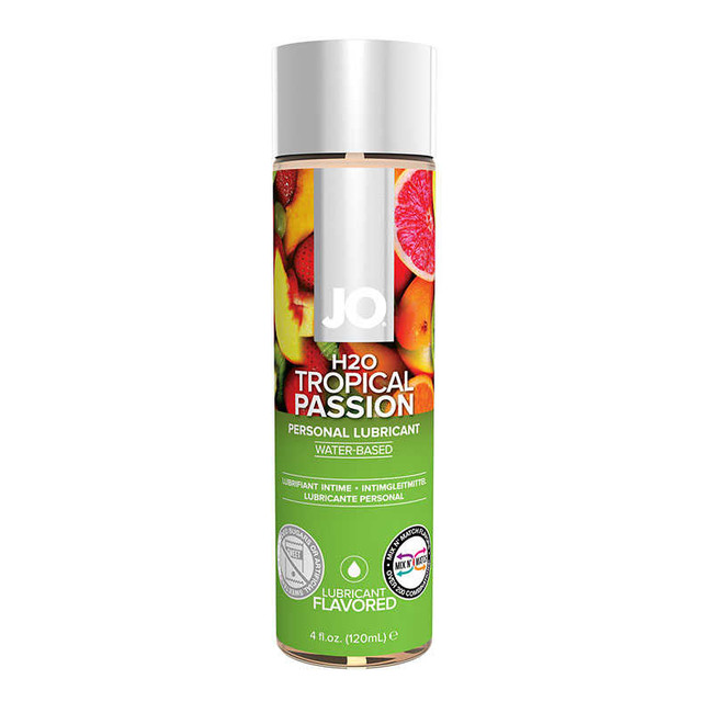 Лубрикант с тропическим вкусом на водной основе  JO H2O Lubricant Tropical Passion, 120 мл