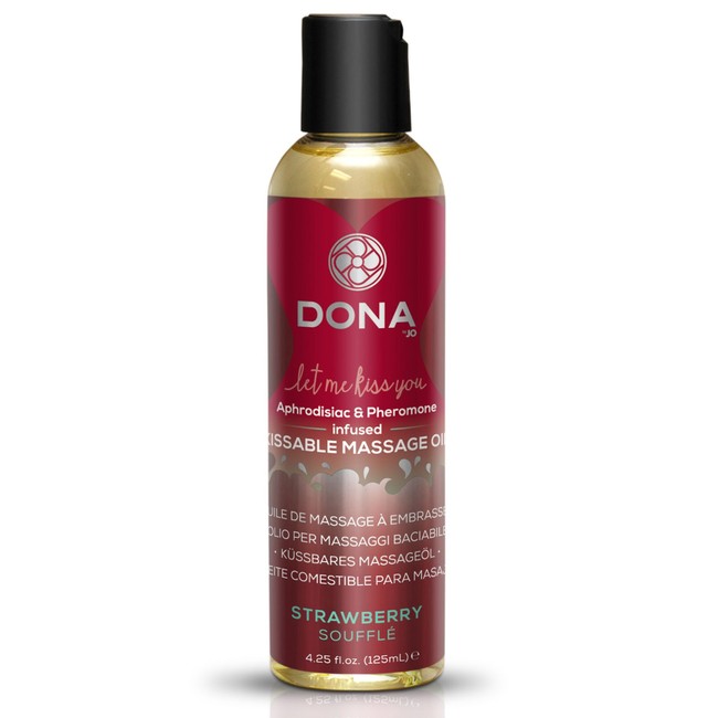 Вкусовое массажное масло DONA Kissable Massage Oil Strawberry Souffle 110 мл