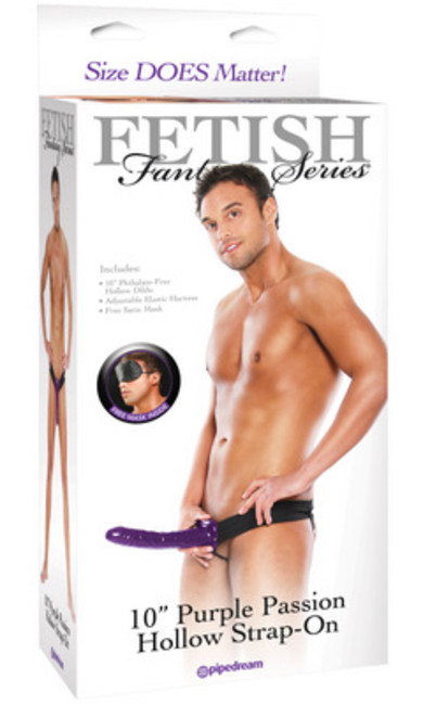 Фаллопротез на эластичном креплении HOLLOW STRAP-ON PURPLE 10''