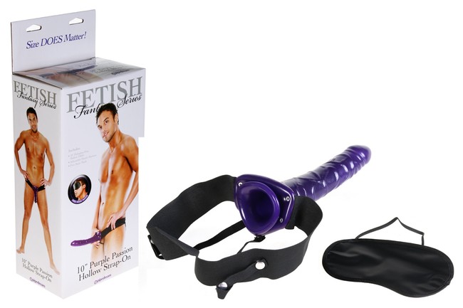 Фаллопротез на эластичном креплении HOLLOW STRAP-ON PURPLE 10''