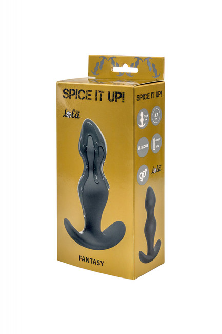 Анальная пробка Spice it up Fantasy Dark Grey (12,5 см, серый)