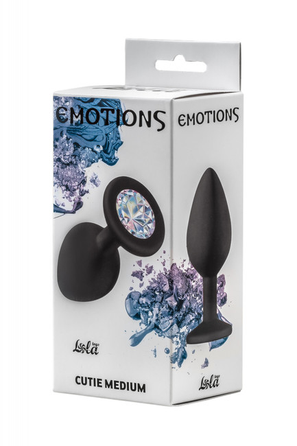 Анальная пробка Emotions Cutie Medium Black moonstone crystal