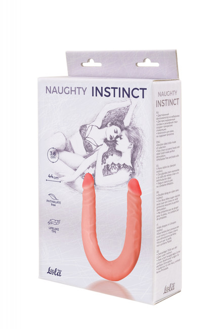 Двусторонний фаллоимитатор Naughty Instinct , 44 см