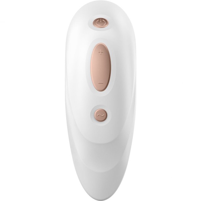 Бесконтактный вакуумно-волновой стимулятор Satisfyer Pro Plus Vibration с вибрацией , (11 режимов ) белый