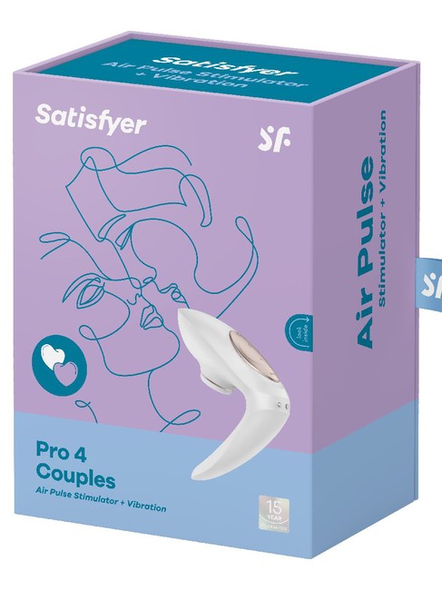 Вакуум-волновой бесконтактный стимулятор для пар Satisfyer Pro 4 Couples (10 режимов ), белый