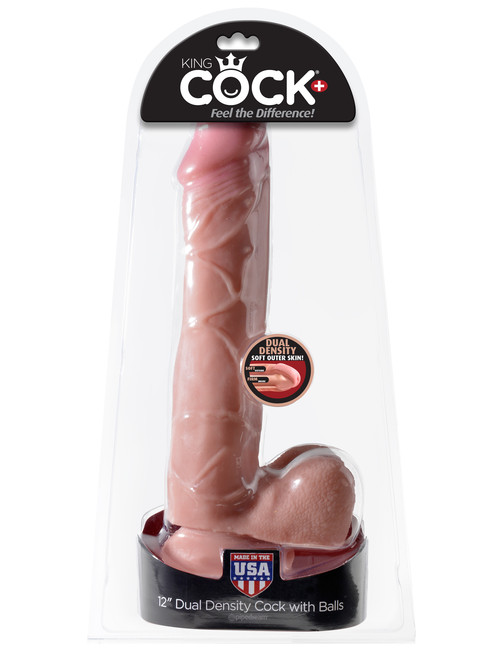 Реалистичный фаллос на присоске 12 '' Dual Density Cock with Balls