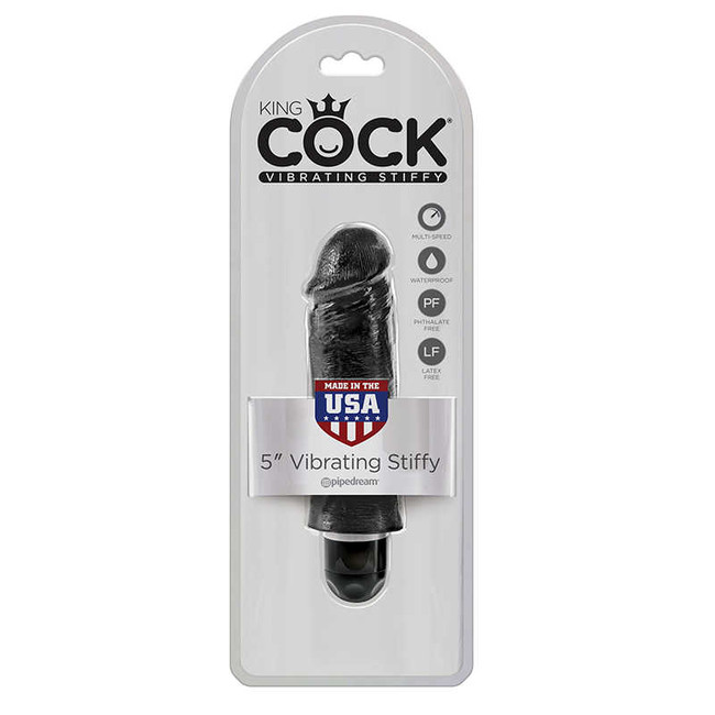 Вибратор King Cock 5 Vibrating Stiffy, черный