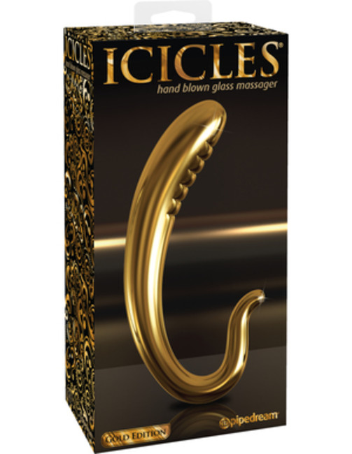 Фаллоимитатор ICICLES Gold Edition G spot G03 золотой