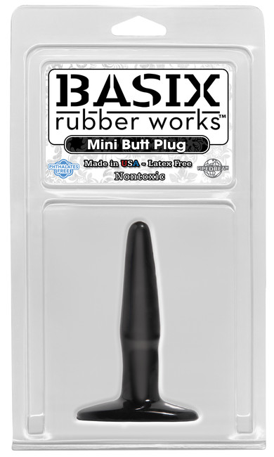 Анальная втулка Basix Rubber Works Mini Butt Plug