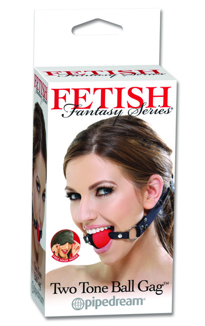 Кляп двухцветный Fetish Fantasy Series Two Tone Ball Gag черный с красным