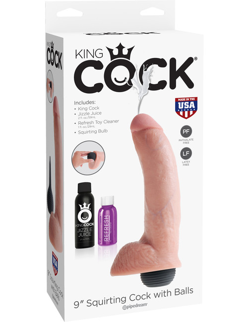 Фаллоимитатор с функцией семяизвержения King Cock 9