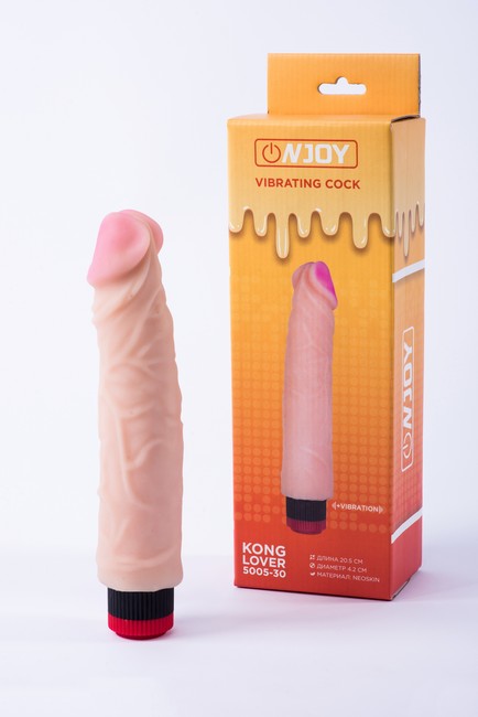 Реалистичный вибратор из кибер-кожи Onjoy Vibrating Cock Kong Lover