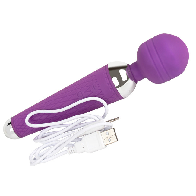 Маленький мощный силиконовый вибратор Female Massage Wand 10 режимов (фиолетовый)